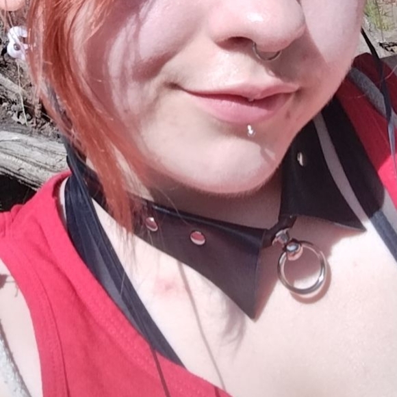 Faux Leather Shirt Collar PVC O-Ring Choker - Picture 5 of 5